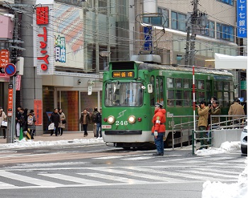 これが札幌の市電です