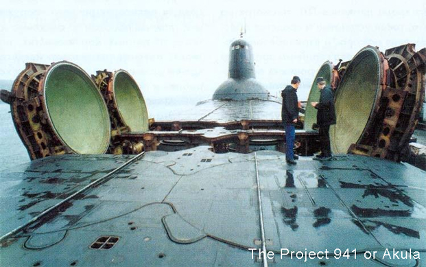 The Project 941 or Akula, (”Shark”) class submarine (NATO