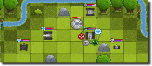 戦車を指揮して敵戦車を倒すシミュレーションゲーム　RaTaTaTanks