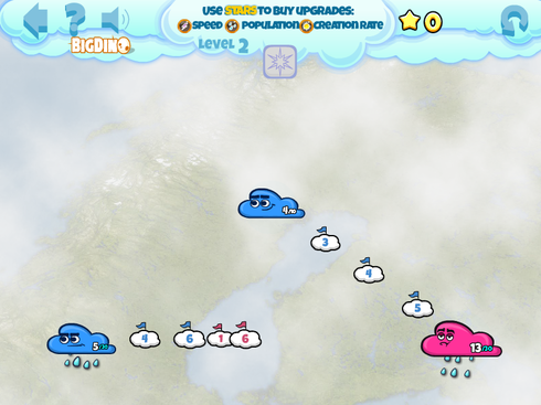 雲の陣取り攻防ゲーム　Cloud Wars Snowfall