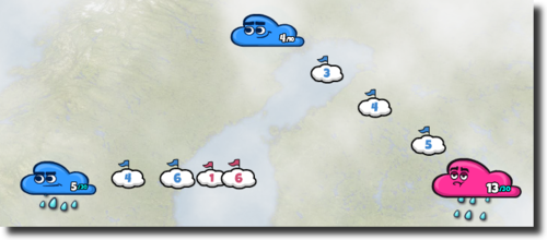 雲の陣取り攻防ゲーム　Cloud Wars Snowfall