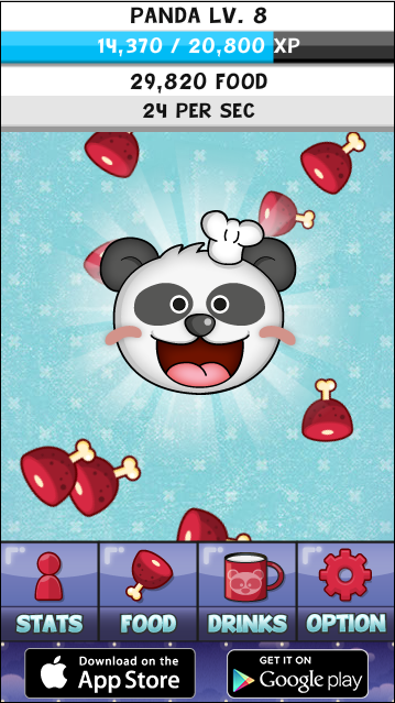 パンダのクッキークリッカー系ゲーム　Panda Click
