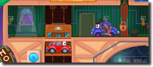 赤い車のポイントクリックゲーム　Wheely 7