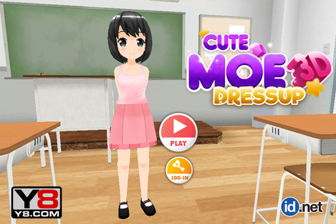 視点移動可能な萌え系着せ替えゲーム　Cute Moe 3D Dressup