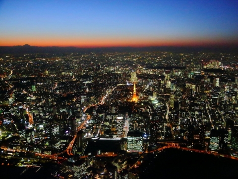 東京夜景空撮