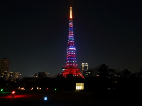 東京タワー　東京マラソン応援特別ライトアップ