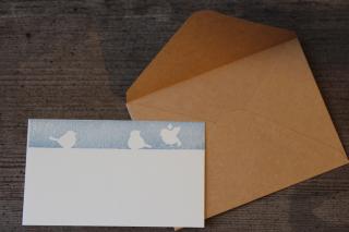 ３羽の小鳥のメッセージカード